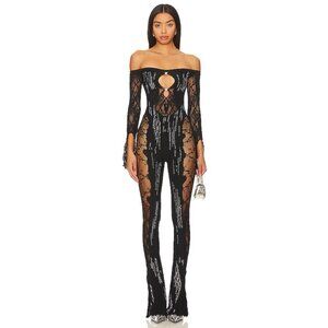 POSTER GIRL Adella Jumpsuit Shapewear Off The Shoulder Jumpsuit Black